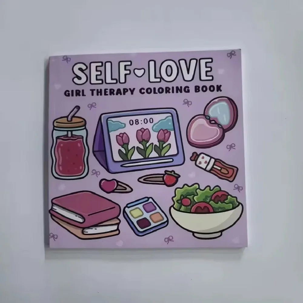 성인을 위한 자기애 색칠 공부 - 대담하고 쉬운 스트레스 해소 패턴, 귀여운 동물 & 꽃무늬 디자인, 완벽한 생일 선물