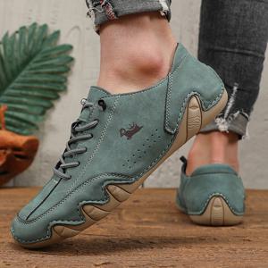 봄 남성 로우 컷 가죽 스니커즈 소프트 솔 로퍼 안티 슬립 플랫 바닥 캐주얼 신발 대형 Zapatillas Para Hombre 2025