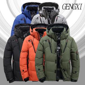 남성용 아웃도어 경량 따뜻한 탈부착 가능한 칼라 다운 재킷 겨울 신상 캐주얼 패션 다중 포켓 작업복 다운 코트