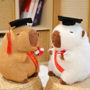 대학원 봉제 인형 의사 Capybara 올빼미 곰 플러시 장난감 귀여운 인형 동물 장난감 인형 부드러운 만화 베개 졸업 선물