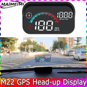 M22 차량 헤드업 디스플레이 속도 KMH MPH HUD GPS 속도계 모든 차량용 속도계 나침반 자동차 예비 부품 액세서리 부품
