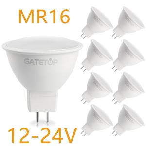 4-20PC LED GU5.3 스포트라이트 저전압 AC/DC 12V-24V 깜박임 없음 따뜻한 백색광 3W 5W 6W 7W는 50W 25W 할로겐 램프를 대체할 수 있습니다.