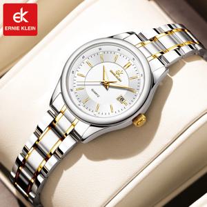 ERNIE KLEIN 여성용 시계 심플 럭셔리 패션 우아한 여성 손목 시계 방수 빛나는 날짜 소녀를위한 절묘한 선물