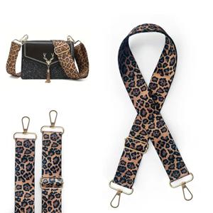 레오파드 프린트 크로스바디 스트랩 - 조절 가능하고 스타일리시한 핸드백, 지갑, 지갑 교체 가능, 쉬운 어깨 변환 가능