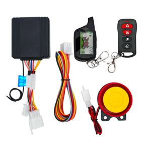 원격 시작 자동 도난 방지 기능이 있는 진동 지저귀는 디스플레이가 있는 오토바이 양방향 도난 방지 경보 원격 제어