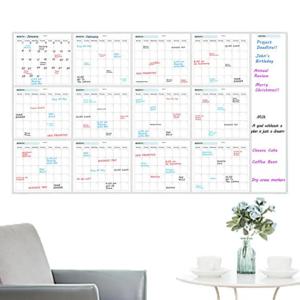 초대형 보드 달력 재사용 가능한 달력 35X58in 벽 플래너 가족 친구 동료를 위한 지울 수 있는 보드