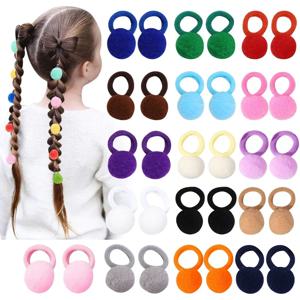 10/20pcs 아기 소녀에 대 한 달콤한 다채로운 탄성 헤어 밴드 봉 제 공 고무 밴드 Scrunchie 헤어 넥타이 클립 아이 헤어 액세서리