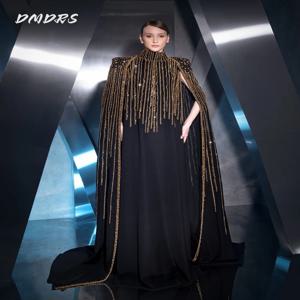 우아한 파란색 댄스 파티 드레스 정장 긴 케이프 이브닝 드레스 클래식 라인 신부 드레스의 어머니 바닥 길이 가운 Customiz