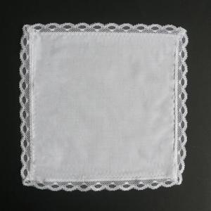 12pcs 순수 코 튼 흰색 손수건 레이스 DIY 낙서 자 수 인쇄 여성의 작은 사각형 수건 25cm