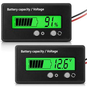 알람, 전면 설정 및 켜기/끄기 버튼 배터리 용량 측정기 표시기가 있는 DC 12V 24V 36V 48V 60V 72V 골프 카트 배터리 게이지