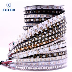 WS2812B LED 조명 DC5V WS2812 RGB LED 스트립 조명 개별 주소 지정 가능 스마트 픽셀 매직 라이트 검정 흰색 PCB IP30 67 65