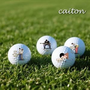Caiton 4팩 골프 공 – 독특한 디자인 4개, 남성, 아빠, 할아버지를 위한 재미있는 개그 선물, 생일, 크리스마스, 퇴직에 딱 맞습니다.