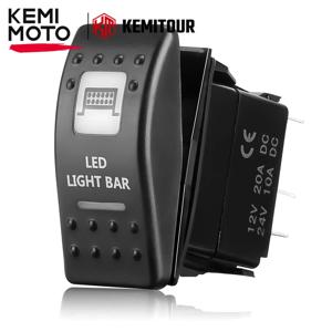 KEMiMOTO 로커 스위치 조명 LED 윈치 Can Am Maverick Commander 용 후면 전면 조명 Yamaha 용 Led 라이트 바 Horn UTV