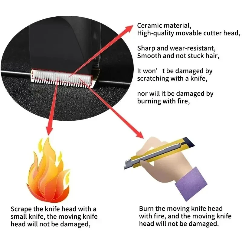 전문가용 무선 충전식 전기 헤어 클리퍼 - 남성, 성인 및 어린이용, 이발사급 헤어 트리머 및 커터 기계