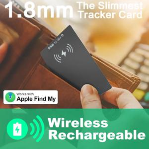 지갑 분실 방지 카드 위치 추적 iPhone용 GPS 스마트 태그 내 Bluetooth 장치 찾기 초박형 카드 무선 충전 IP67