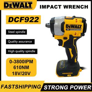 Dewalt DCF922 브러시리스 임팩트 렌치 610N.m 무선 드라이버 대형 토크 가변 속도 전기 렌치 20V 충전식 도구