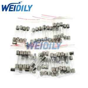 빠른 빠른 블로우 유리 퓨즈 모음 키트, 10 개 값, 6x30mm, 0.5A, 1A, 2A, 3A, 5A, 6A, 8A, 10A, 15A, 20A, 250V, 6x30, 50 개