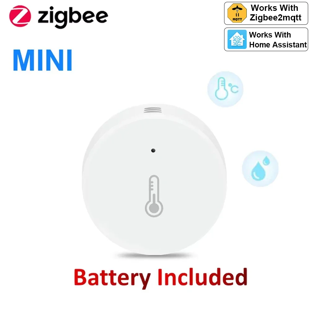 Haozee Zigbee 3.0 온도 및 습도 센서 스마트 라이프 APP로 원격 모니터 Alexa Google 홈으로 배터리 구동 작업