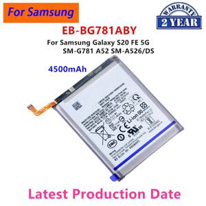 EB-BG781ABY 교체 배터리, 삼성 갤럭시 S20 FE 5G SM-G781 A52 SM-A526 DS 배터리, 4500mAh, 신제품
