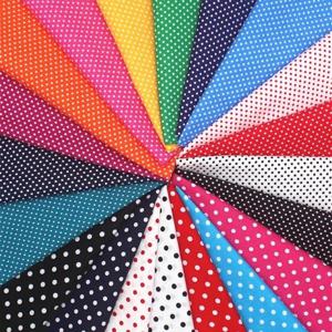 140x50cm 코튼 폴카 도트 프린트 작은 물방울 무늬 원단 장식용 셔츠 의류 포플린 수제 사진 소품 DIY