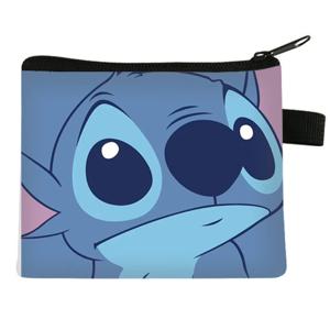 MINISO 디즈니 릴로 스티치 어린이 플러시 동전 지갑 폴리 에스터 지퍼 변경 지갑 미니 지갑 키즈 여자 여자 선물