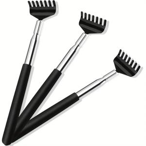텔레스코픽 백 Scratcher 긁는 Backscratcher 마사지 금속 스테인레스 스틸 도구 운반 가방