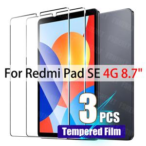 Redmi Pad SE 4G (8.7 인치) 2024 HD 9H 스크래치 방지 무료 버블 고품질 강화 유리 필름 용 화면 보호기