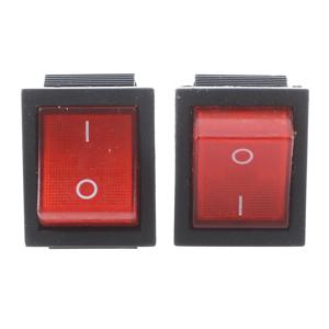 적색 표시등, DPST 로커 스위치, XQ, 16A, 250VAC, 20A, 125VAC, 4 핀 ON/OFF, 2 개