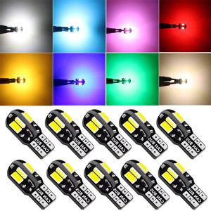 T10 자동차 LED 전구 W5W LED 캔버스 오류 없음 초고휘도 자동차 실내등 SMD 자동 전구 백색 황색 적색 독서등 돔 램프