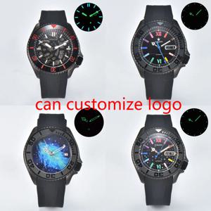 40.5mm 남성용 skx 007 시계 nh35 로즈 골드 사파이어 크리스탈 케이스 일본산 NH35/NH36/NH70 자동 무브먼트 맞춤형 로고