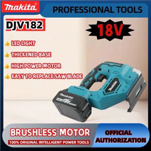 도매 마키타 DJV182 무선 직소톱:18V,300W,0-2700rpm,80mm 스트로크,±45도 °   절단 각도, 목재/플라스틱/금속 절단 작업용