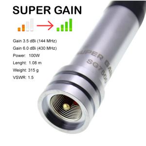 다이아몬드 VHF Uhf 듀얼 밴드 안테나 SG7500 자동차 모바일 안테나 144/430Mhz SG-7500 KT-8900D KT-8900 BJ-318 용 높은 DBi 이득 안테나