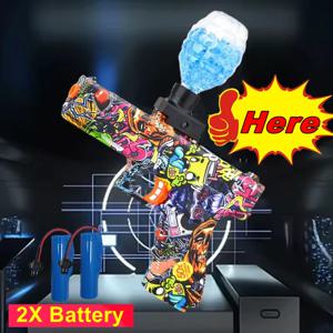 3.7V 전동 젤 볼 장난감 총 완전 자동 젤 건 블래스터 부모-자녀 야외 사격 게임 어린이 선물 (총알 제외)