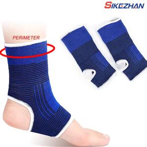 1쌍 탄력있는 무릎 보호대 블루 무릎 패드 무릎 지지대 다리 관절염 부상용 체육관 슬리브 탄력 붕대 발목 지지대