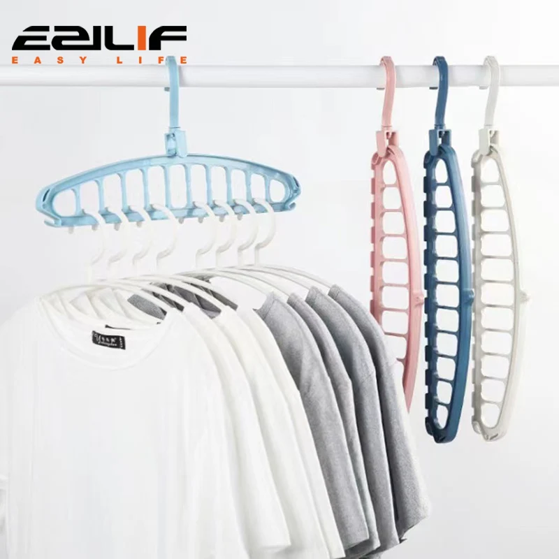 다기능 옷 행어, 기숙사, 가정용 옷 걸이, 접는 옷 행어, 11 홀 옷걸이 보관 도구