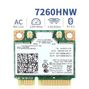 7260 미니 PCI-E 7260, Wlan 블루투스 4.0, 802.11ac, a, b, g, 7260HMW, 2.4G, 5Ghz