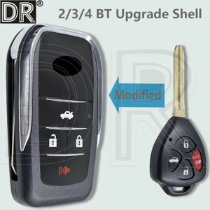 Toyota Corolla Camry RAV4 Avalon Yaris Venza Matrix Auris Crown 용 TOY43 블레이드가 장착 된 DR 업그레이드 자동차 키 플립 쉘 케이스