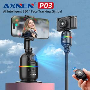 스마트 자동 얼굴 추적 AI 짐벌, 스마트폰 및 액션 카메라용, 삼각대 선택 가능, 360도 회전 및 포커스 추적, TikTok 및 Vlog 촬영 키트