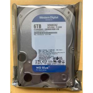 웨스턴 디지털 WD 블루 6TB(WD60EZAZ) 하드 드라이브 HDD SATA III 6 Gb/s 데스크탑 PC 컴퓨터용 3.5인치 하드 디스크