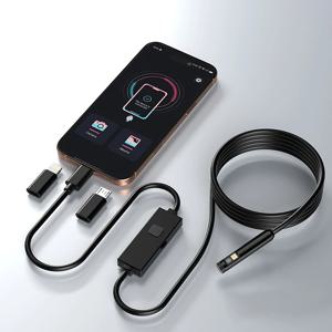 Type-C Industrail 내시경 IOS iphone 안드로이드 폰용 마이크로 USB 단일 듀얼 카메라 방수 자동차 파이프 검사 내시경