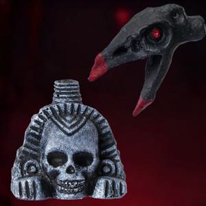 할로윈 아즈텍 해골 비명 호루라기: 사실적인 공포 소리 장난감, 독특한 가방 액세서리 및 장식용 걸이 장식품