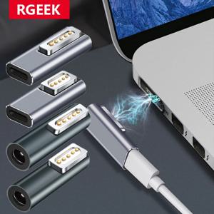 RGEEK USB 유형 C 자기 PD 어댑터 Magsafe1 Magsafe 2 MacBook Pro Max 5A 고속 충전 USB C 암 자석 플러그 변환기