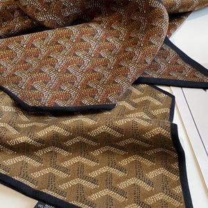 2025년 신상 여성용 실크 느낌 이중 레이어 중간 길이 스카프 목 보호 장식용 코너 스카프 따뜻한 목 워머 겨울용