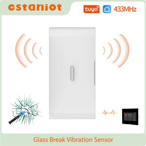 Ostaniot 433MHz eV1527 무선 유리 브레이크 진동 센서 도어 창 알람 감지기 홈 보안 키트에 대한 도난 방지
