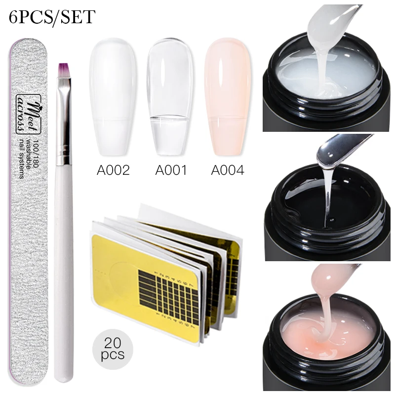 베이비 부머 확장 네일 젤 세트 UV 빌더 옹 브르 네일 위장 빠른 확장 젤 확장 네일 아트 젤 키트 매니큐어