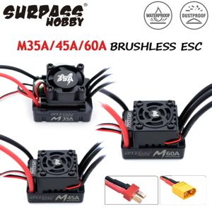 Surpass Hobby 방수 RC ESC M35A/45A/60A 브러시리스 속도 컨트롤러 2-3S 1/10 1/12 1/14 1/16 RC On-road Buggy Monster