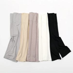 여성을위한 새로운 모달 코튼 암 워머 소녀 소프트 솔리드 와이드 에지 운전 선 스크린 긴팔 여름 야외 승마 슬리브