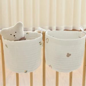 휴대용 베이비 케어 필수 교수형 주최자 유아용 침대 보관 요람 아기 어린이 침대 주최자 기저귀 가방 코튼 베이비 침대 액세서리