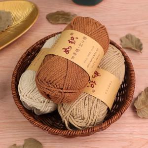 85M/롤 100g 크로 셰 뜨개질 뜨개질 원사 65% 코튼 크로 셰 뜨개질 스레드 Macrame 로프 Knitter 크로 셰 뜨개질 가방에 대한 수제 양모 라인 원사