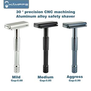 KAMPFE CNC 조각 알루미늄 합금 양면 온화한 수동 안전 면도기 남성용 선물 이발 도구 여성용 Scratcher